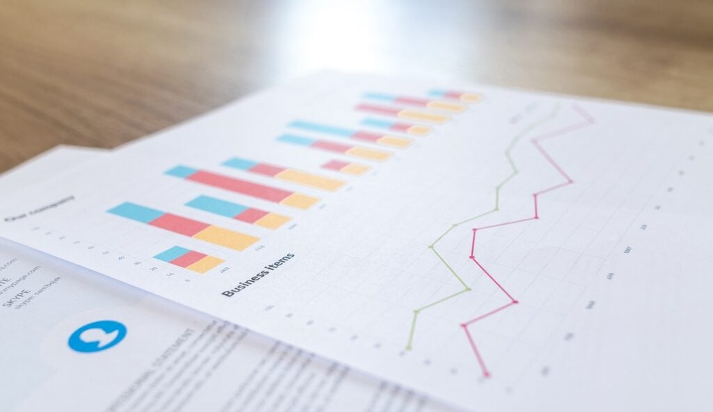 Sheets with financial data